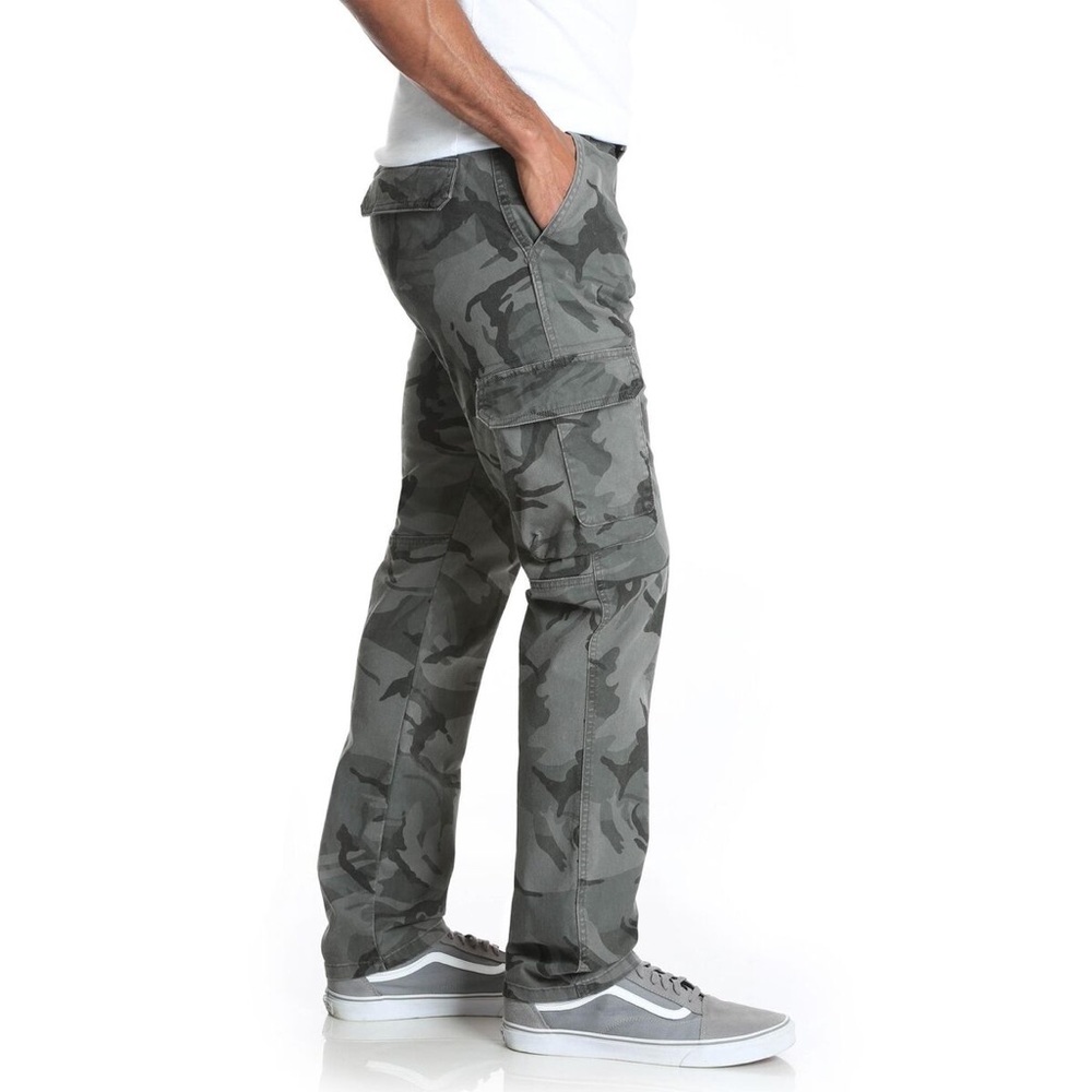 Wrangler Cargo Pants - Gray/Blue Camo